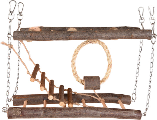 Houten hangbrug Janny vogelspeelgoed