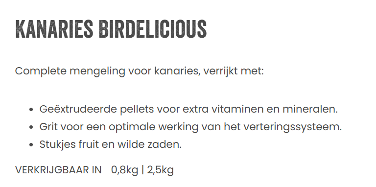 Deli Nature Birdelicious Kanaries