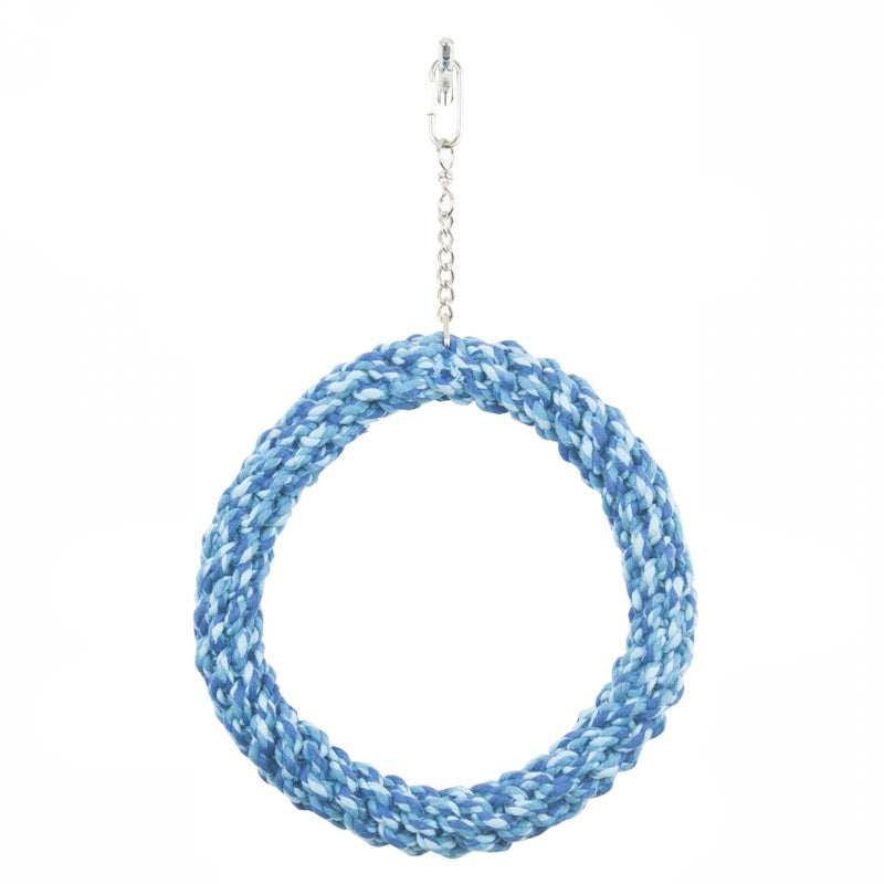 Touw ring Blauw 19cm