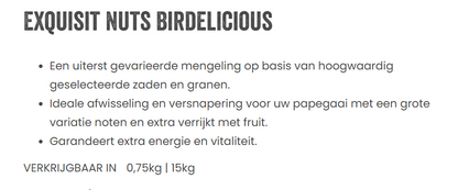 Deli Nature Birdelicious Exquisit Nuts