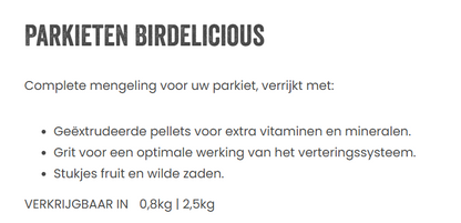 Deli Nature Birdelicious Parkieten
