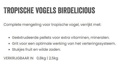 Deli Nature Birdelicious Tropische Vogels