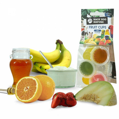 Back Zoo Nature - Houten Fruitkuiphouder met fruitcupjes mix